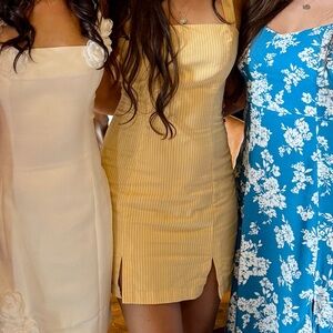 Yellow Striped Dress